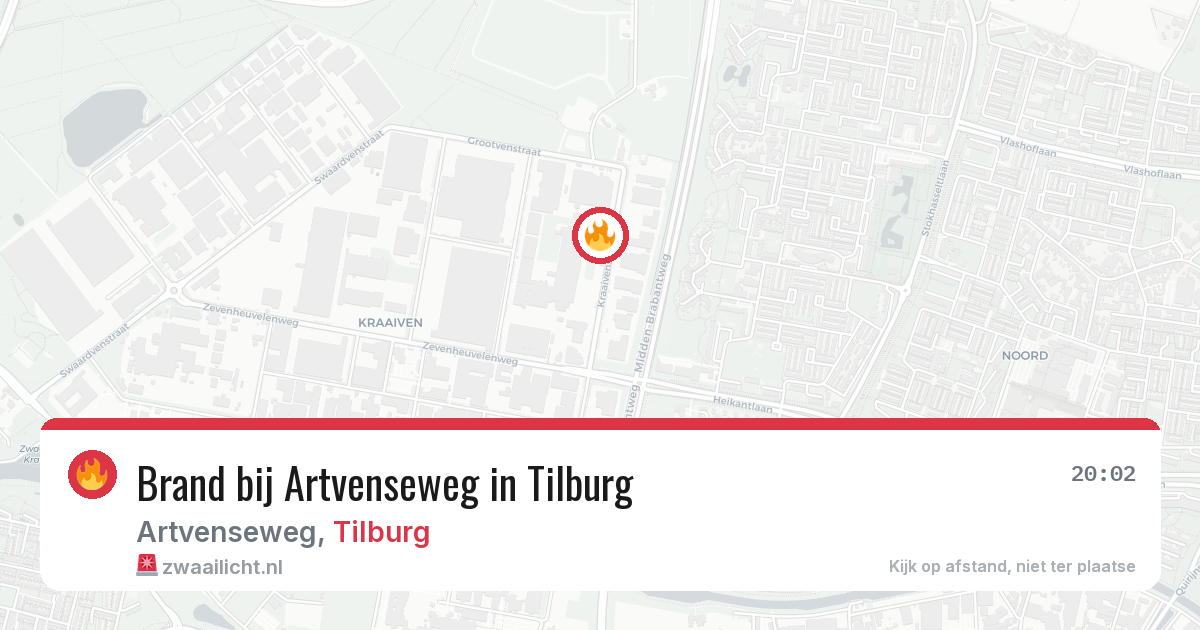 Brand bij Artvenseweg in Tilburg — 30 jun 2026