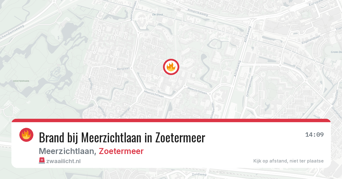 Brand bij Meerzichtlaan in Zoetermeer — 7 jul 2026