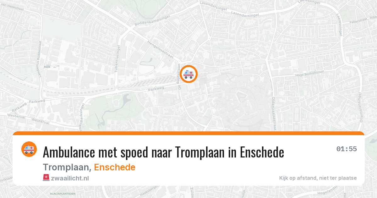 Ambulance met spoed naar Tromplaan in Enschede — 29 mrt 2026