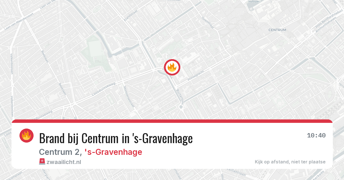 Brand bij Centrum in 's-Gravenhage — 22 feb 2026