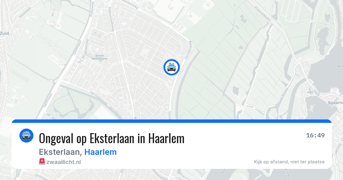Ongeval op Eksterlaan in Haarlem — 22 jun 2026