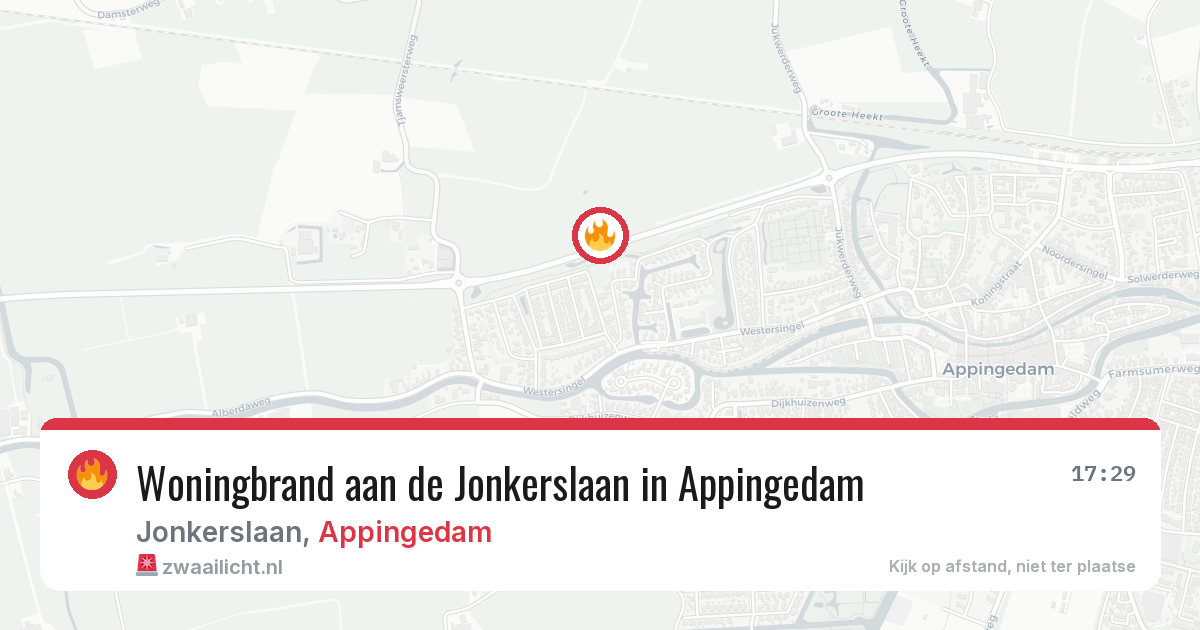 Woningbrand aan de Jonkerslaan in Appingedam — 13 jun 2026
