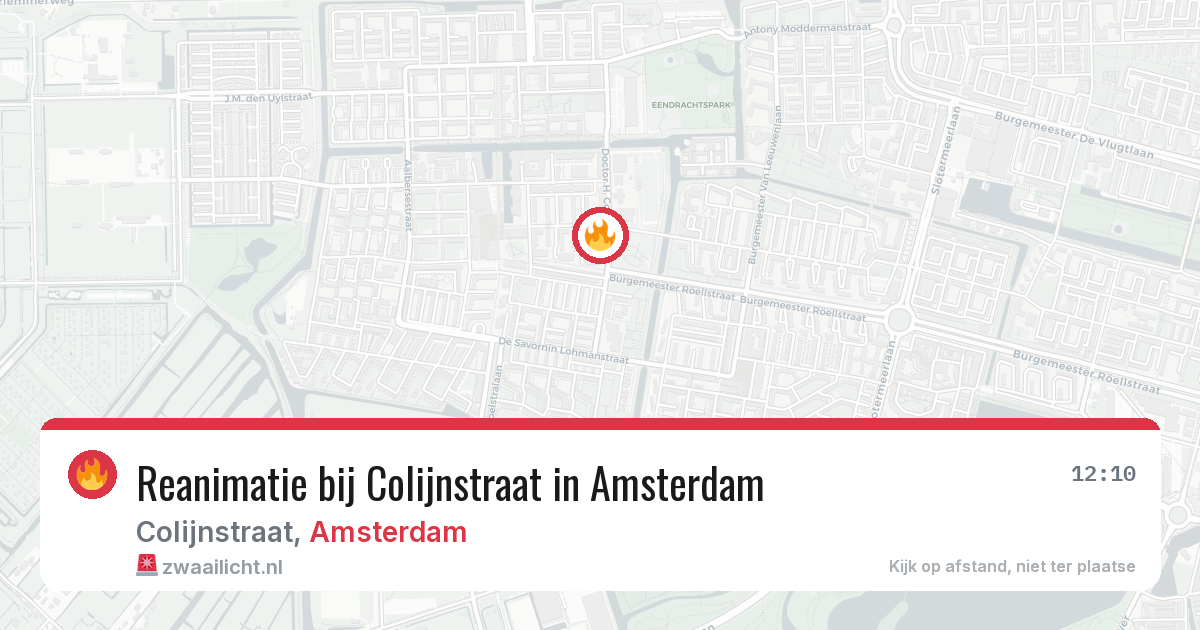 Reanimatie bij Colijnstraat in Amsterdam — 1 jun 2026
