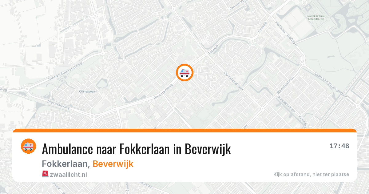 Ambulance naar Fokkerlaan in Beverwijk — 6 apr 2026