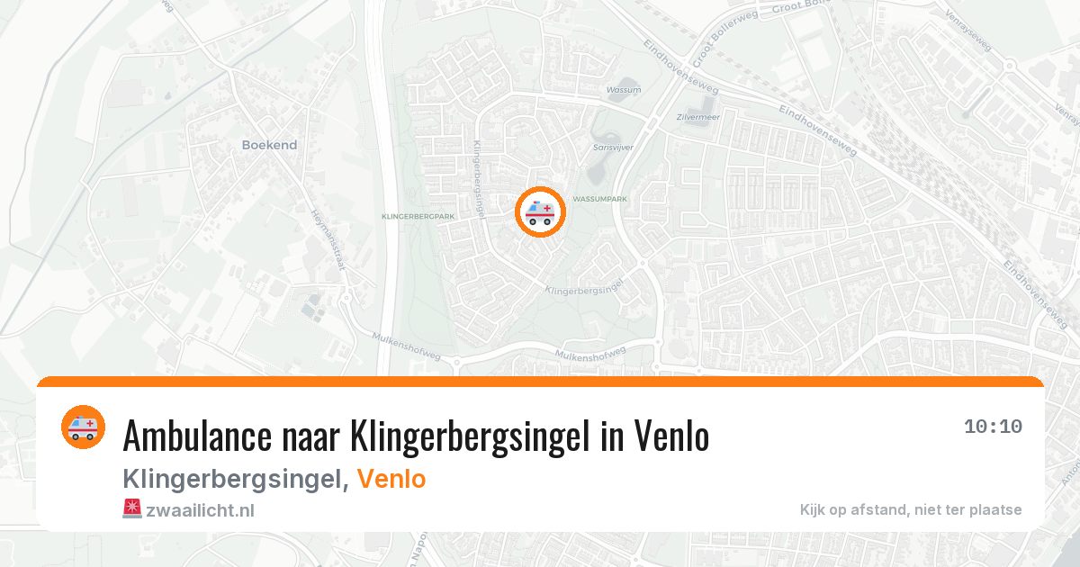 Ambulance naar Klingerbergsingel in Venlo — 25 jun 2026