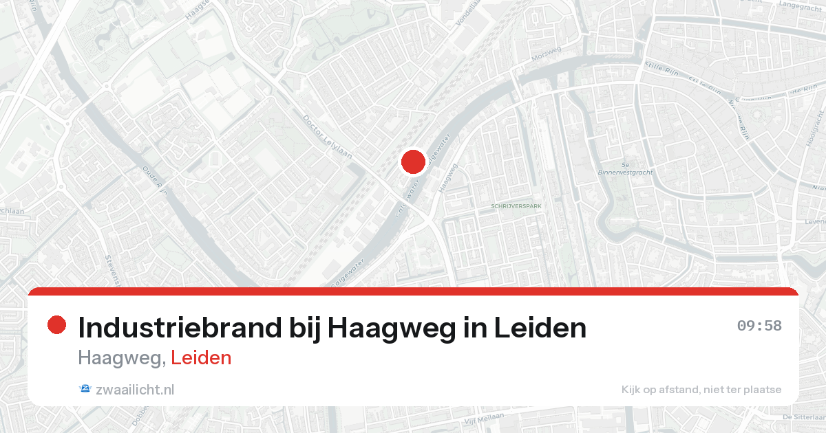 Industriebrand bij Haagweg in Leiden — 23 aug 2026