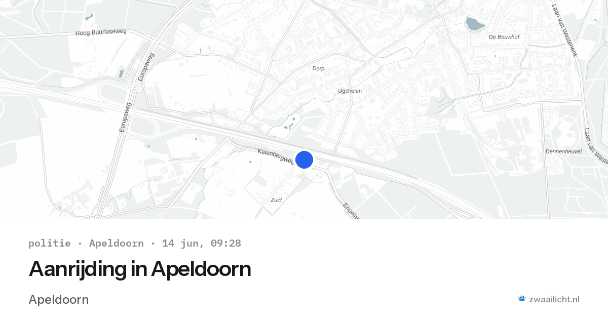 Aanrijding in Apeldoorn — 14 jun 2026
