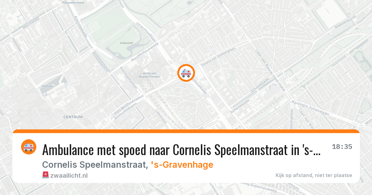Ambulance met spoed naar Cornelis Speelmanstraat in 's-Gravenhage — 16 jun 2026
