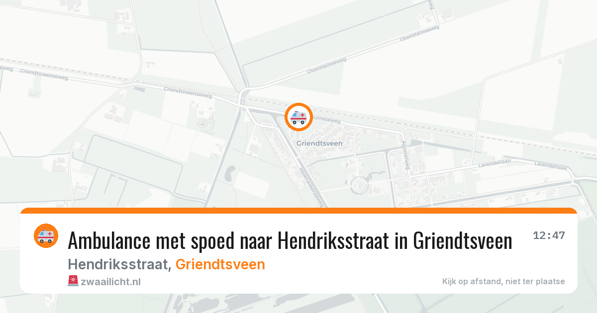 Ambulance met spoed naar Hendriksstraat in Griendtsveen — 23 mei 2026