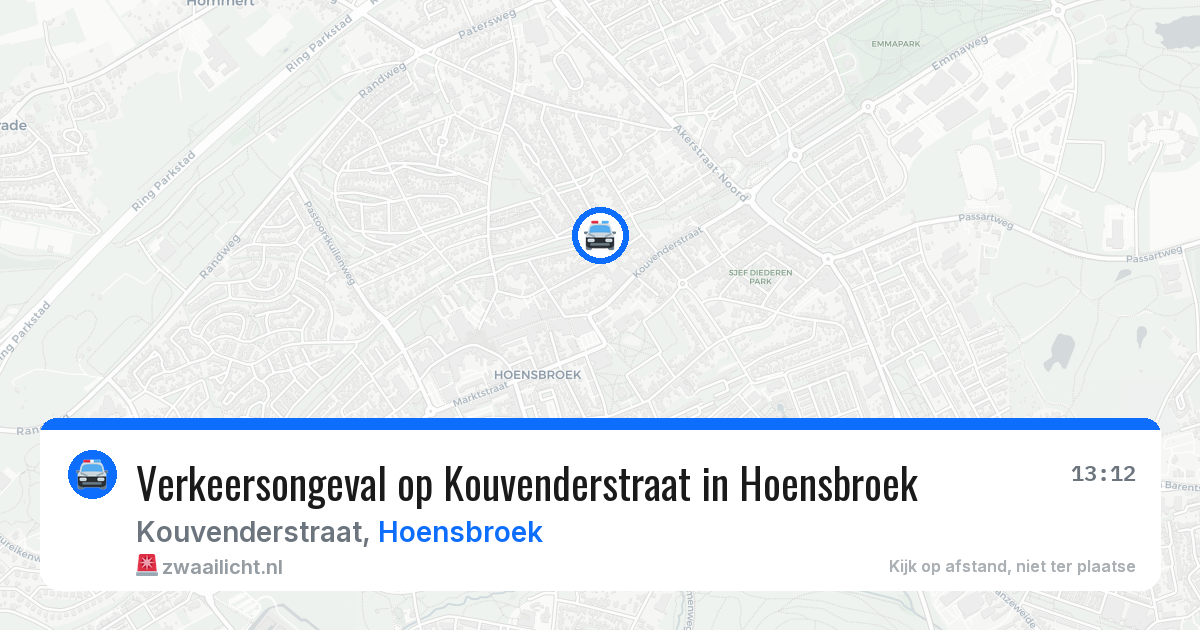 Verkeersongeval op Kouvenderstraat in Hoensbroek — 14 apr 2026