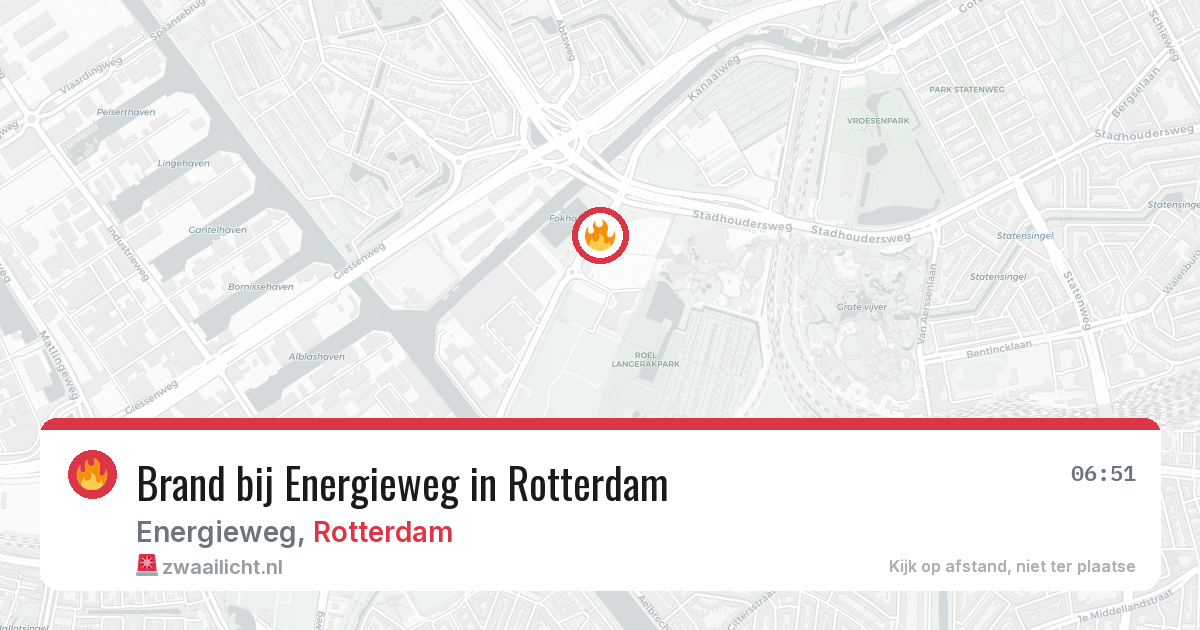 Brand bij Energieweg in Rotterdam — 11 mei 2026