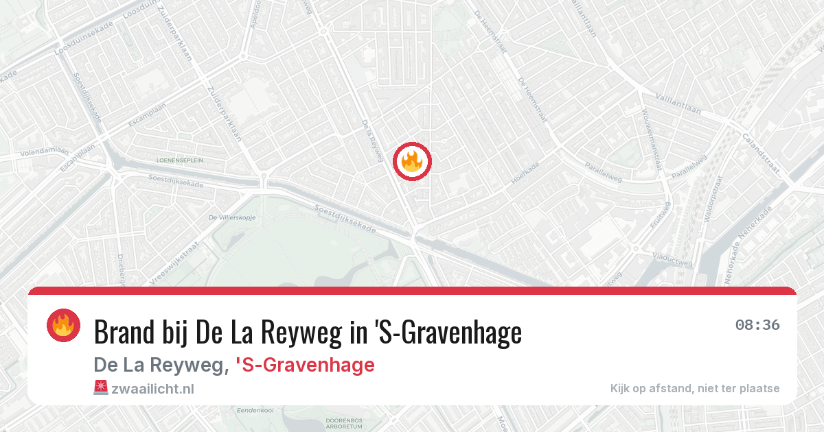 Brand bij De La Reyweg in 'S-Gravenhage — 24 jun 2026