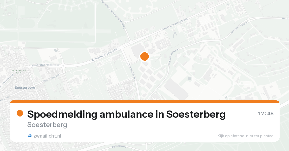 Spoedmelding ambulance in Soesterberg — 20 aug 2026