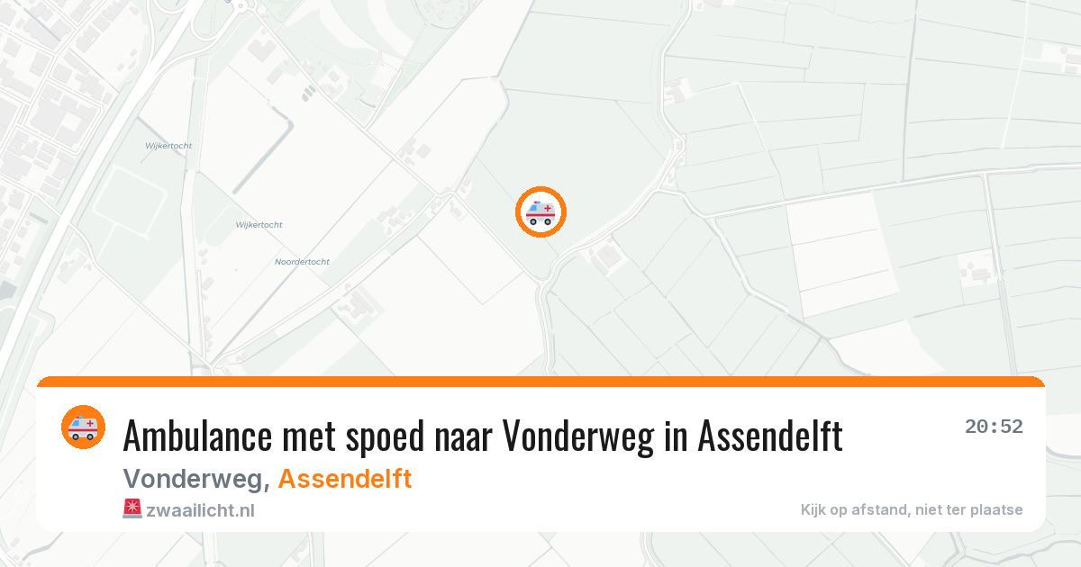 Ambulance met spoed naar Vonderweg in Assendelft — 21 feb 2026