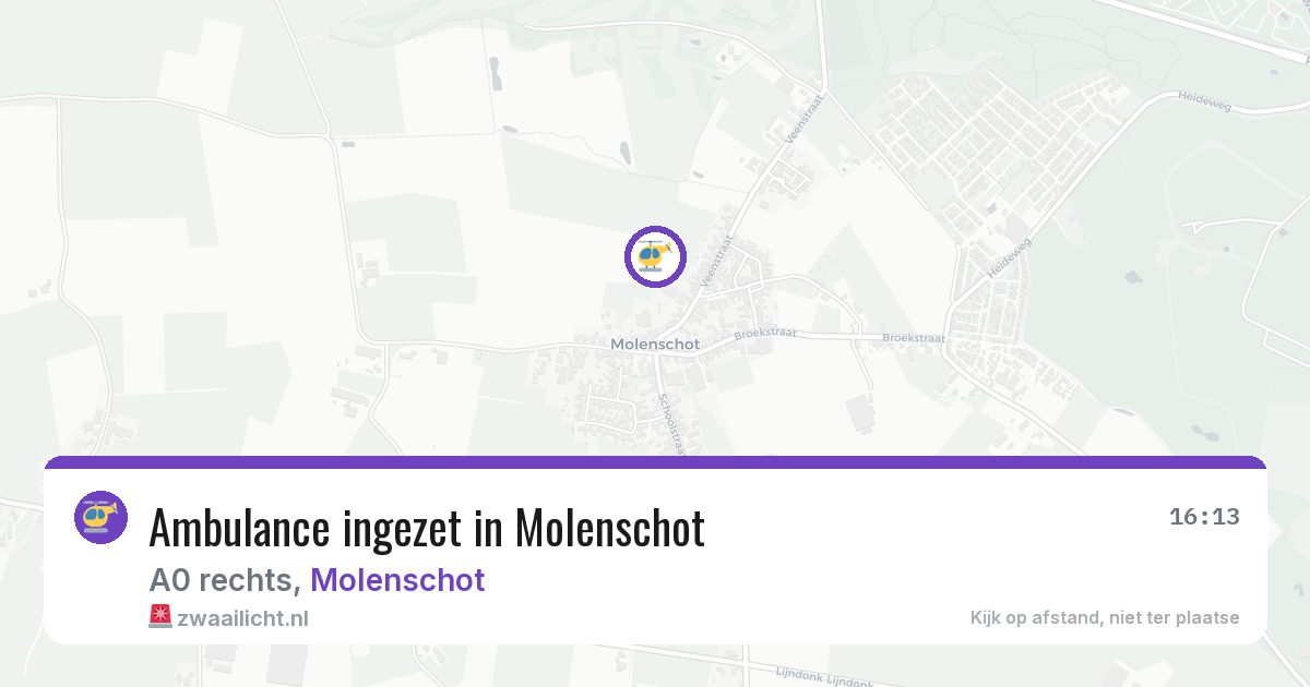 Ambulance ingezet in Molenschot — 24 jun 2026