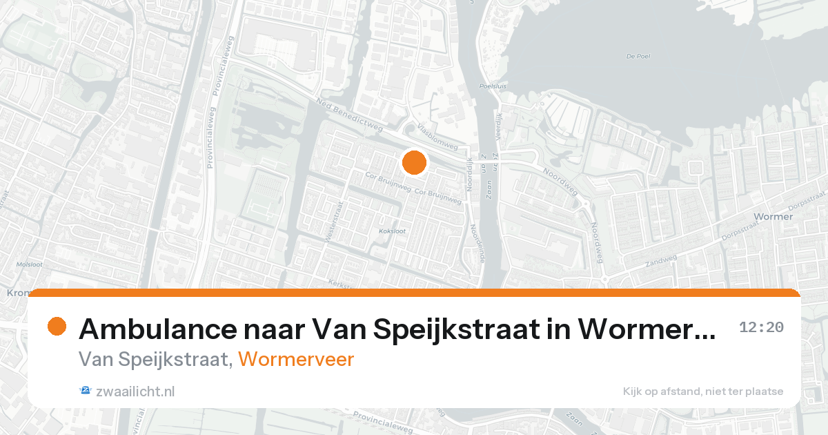 Ambulance naar Van Speijkstraat in Wormerveer — 27 mei 2026