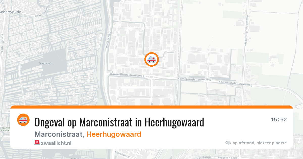 Ongeval op Marconistraat in Heerhugowaard — 13 apr 2026