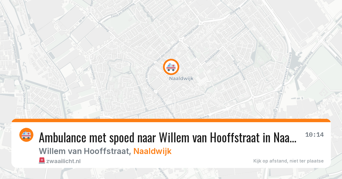 Ambulance met spoed naar Willem van Hooffstraat in Naaldwijk — 10 apr 2026