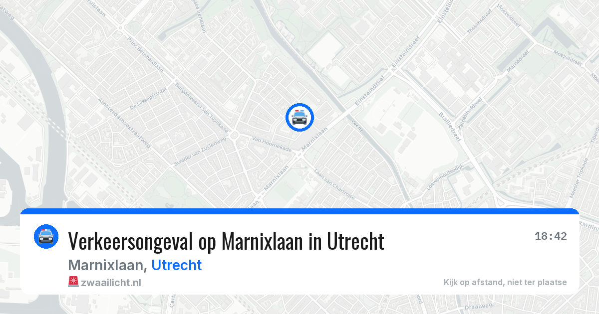 Verkeersongeval op Marnixlaan in Utrecht — 17 jun 2026