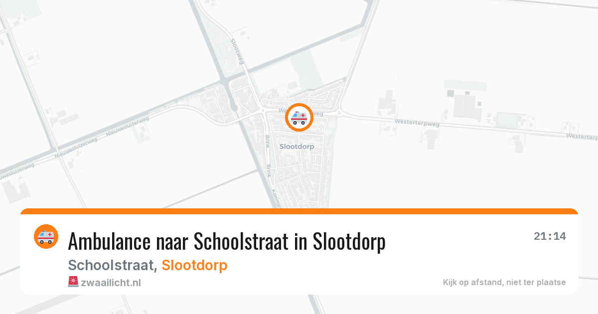 Ambulance naar Schoolstraat in Slootdorp — 2 aug 2026