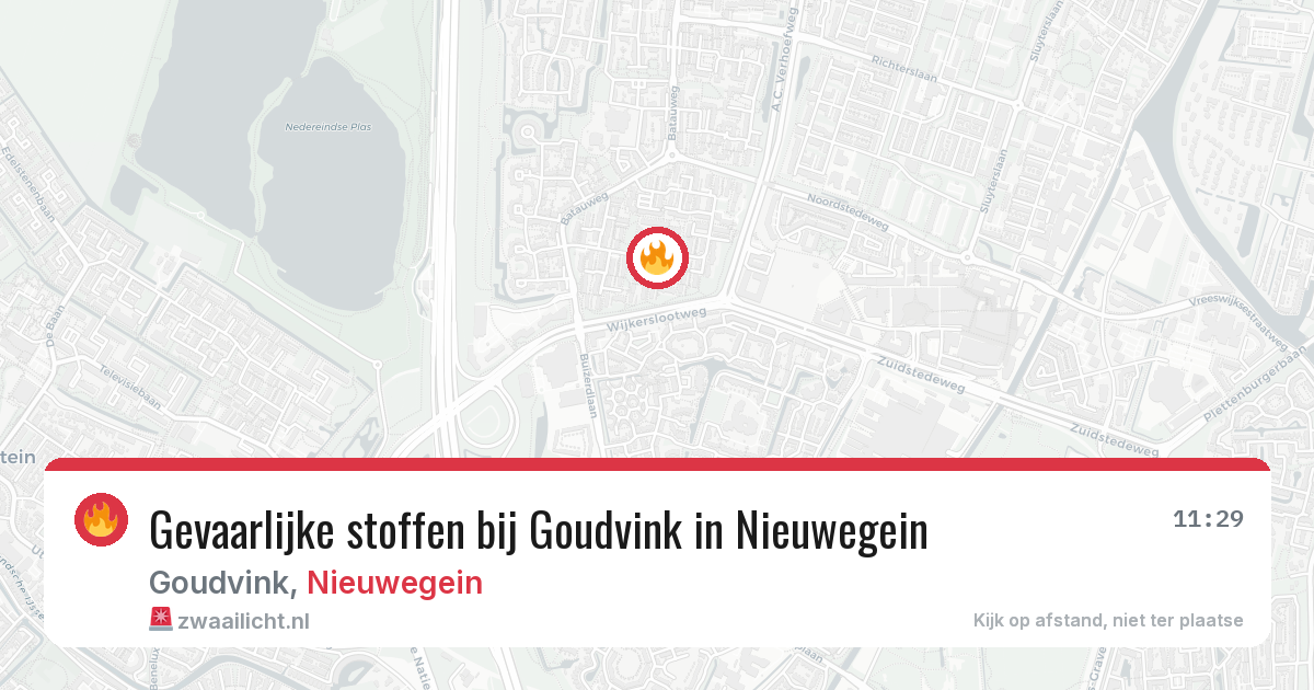 Gevaarlijke stoffen bij Goudvink in Nieuwegein — 8 jul 2026