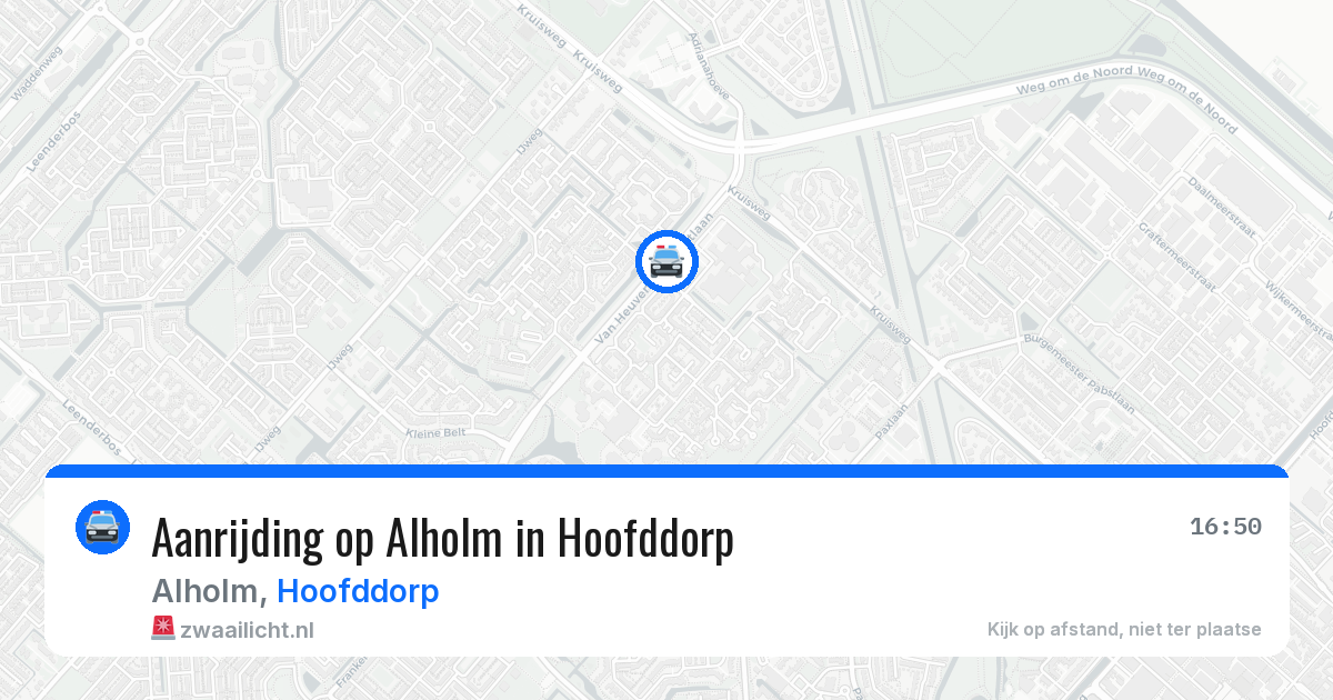 Aanrijding op Alholm in Hoofddorp — 15 jul 2026