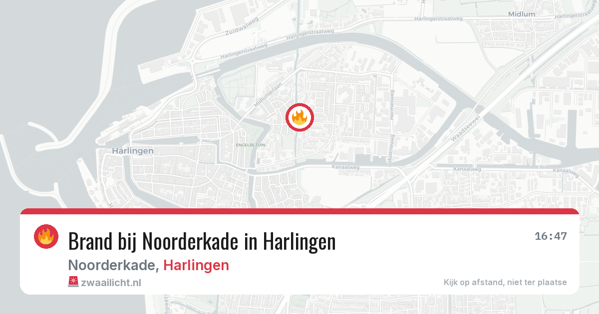 Brand bij Noorderkade in Harlingen — 27 jun 2026