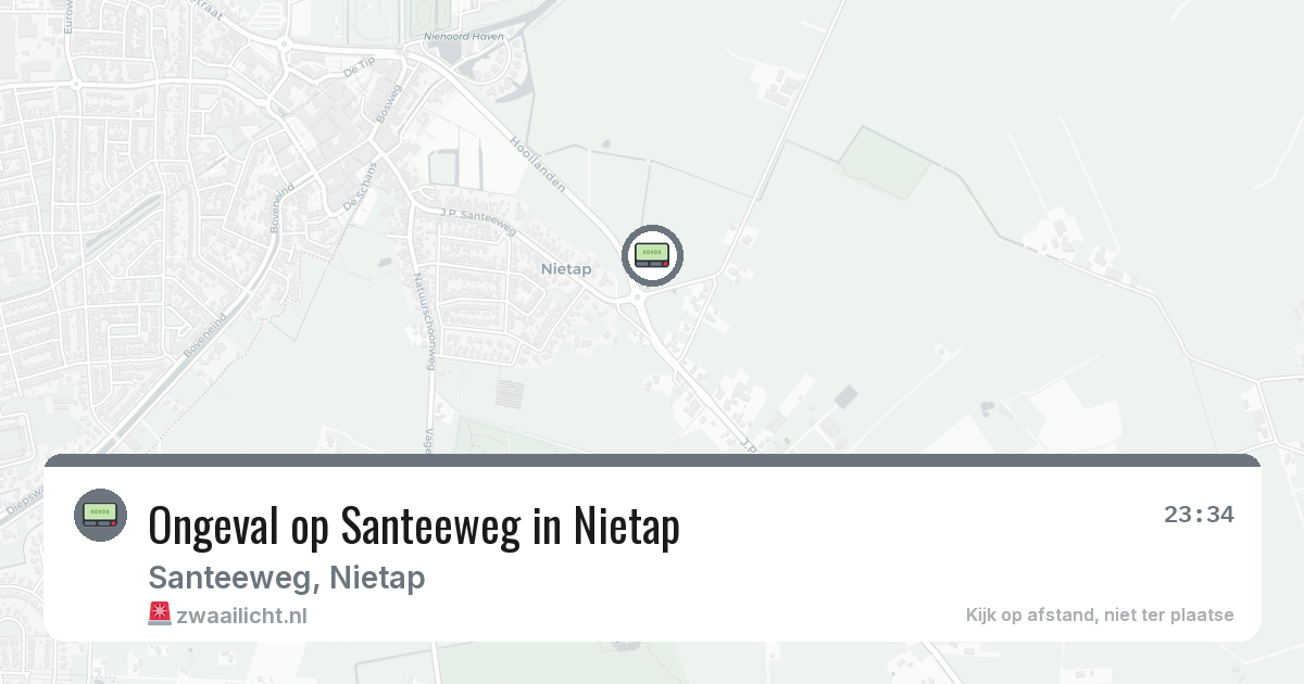Ongeval op Santeeweg in Nietap — 29 jan 2026