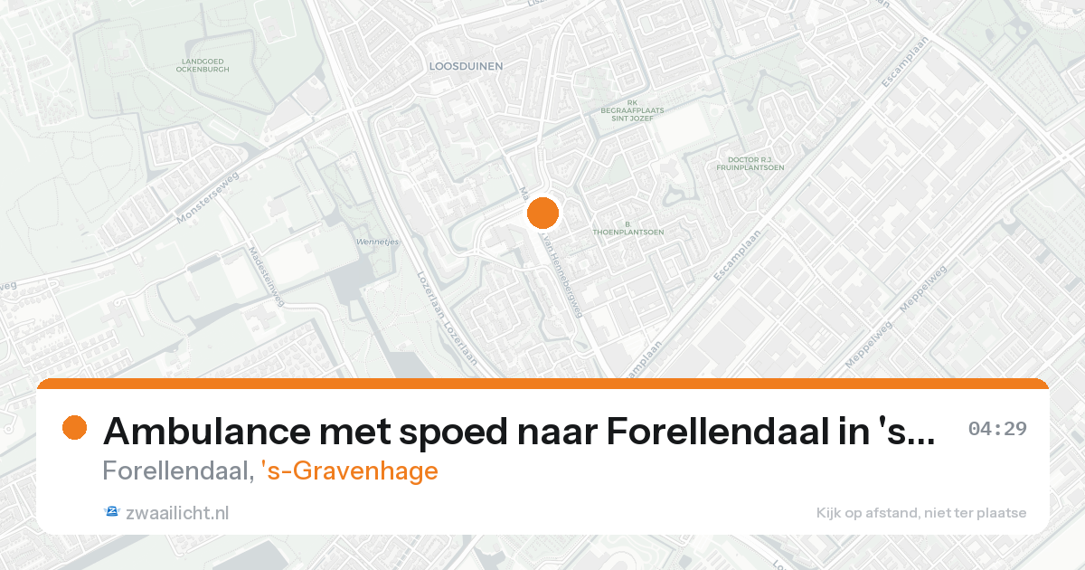 Ambulance met spoed naar Forellendaal in 's-Gravenhage — 24 aug 2026