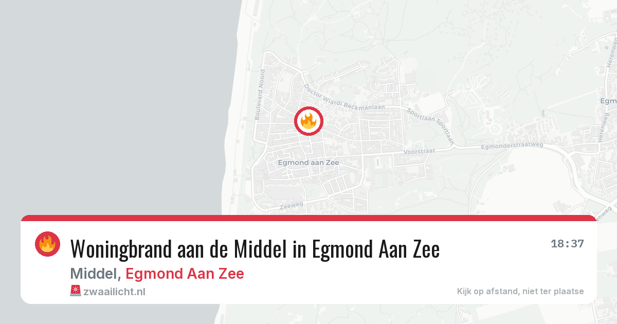 Woningbrand aan de Middel in Egmond Aan Zee — 29 mei 2026