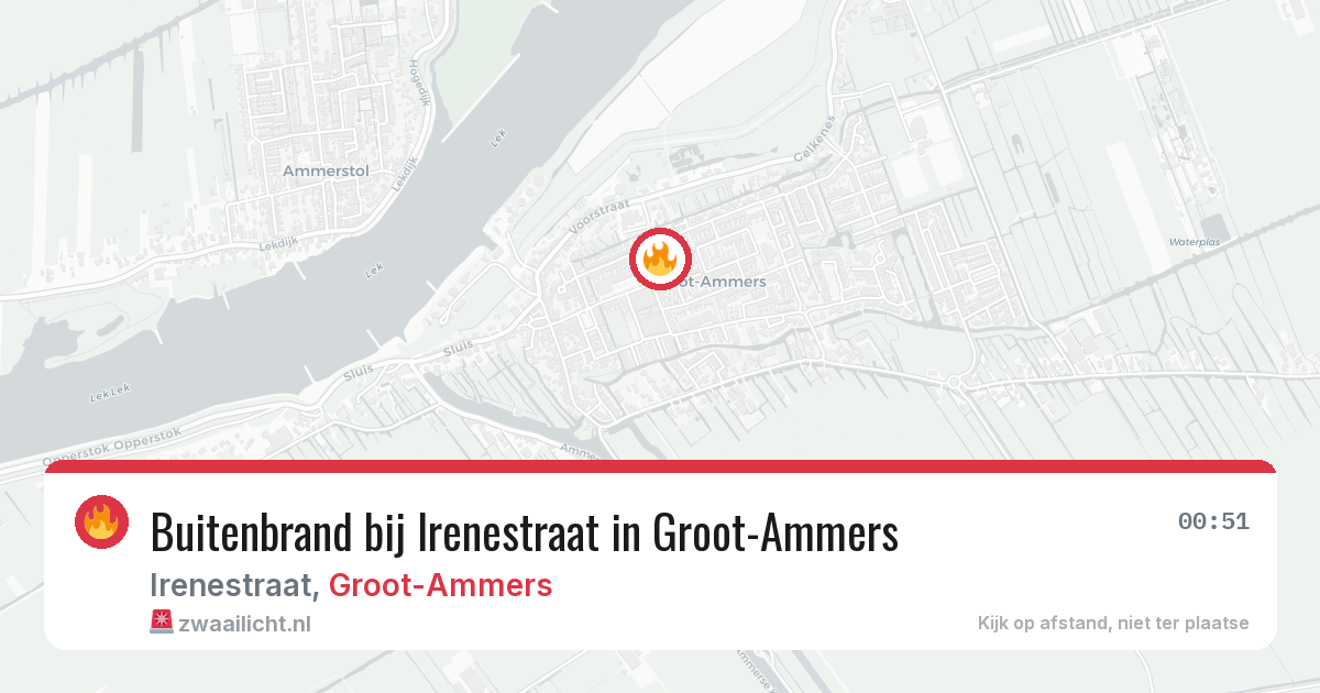 Buitenbrand bij Irenestraat in Groot-Ammers — 20 apr 2026