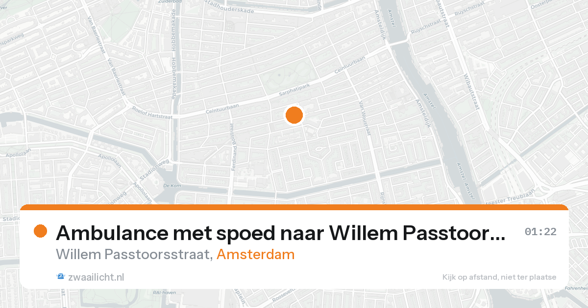 Ambulance met spoed naar Willem Passtoorsstraat in Amsterdam — 27 mei 2026