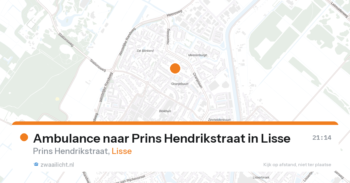 Ambulance naar Prins Hendrikstraat in Lisse — 27 aug 2026