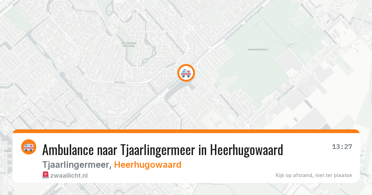 Ambulance naar Tjaarlingermeer in Heerhugowaard — 31 jul 2026