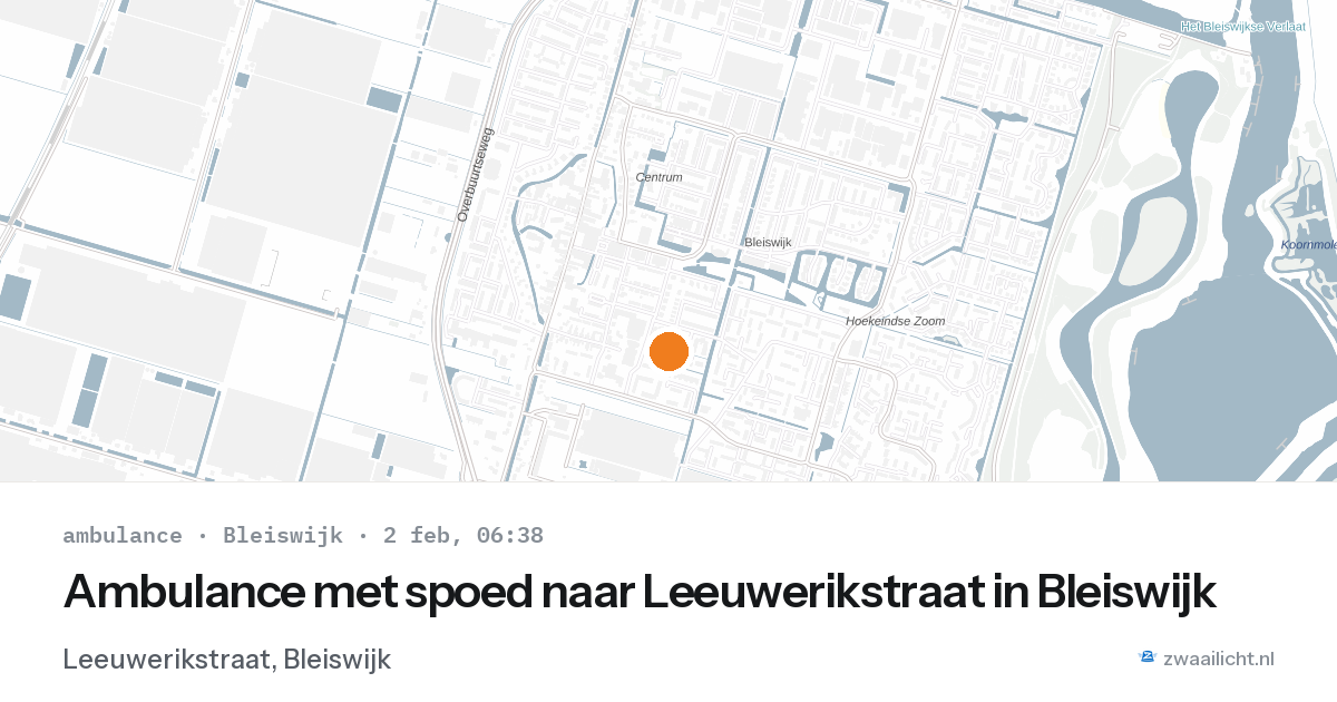 Ambulance met spoed naar Leeuwerikstraat in Bleiswijk — 2 feb 2026