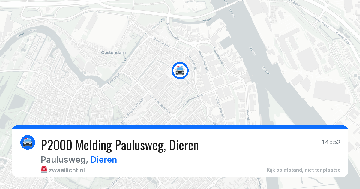 P2000 Melding Paulusweg, Dieren — 19 jun 2026