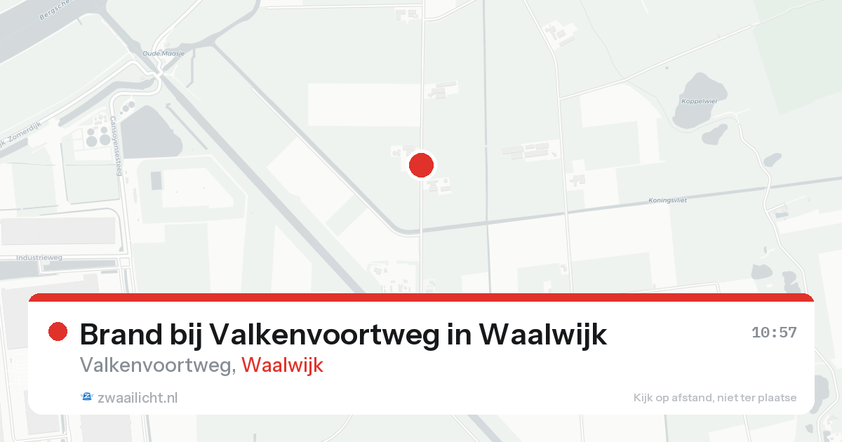 Brand bij Valkenvoortweg in Waalwijk — 18 aug 2026
