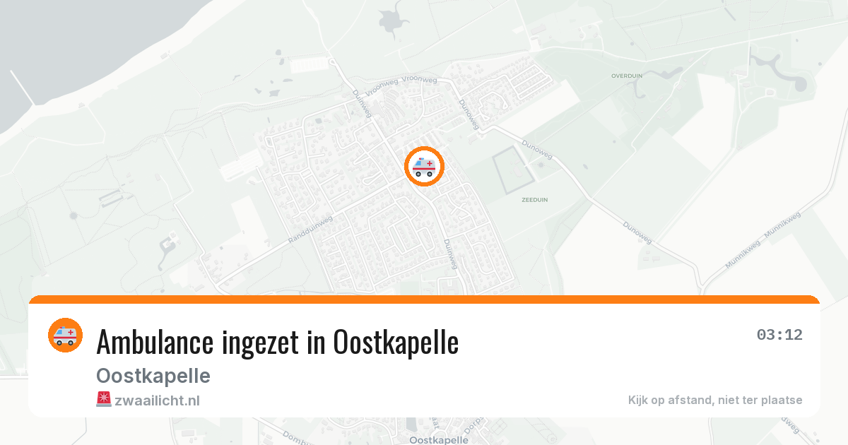 Ambulance ingezet in Oostkapelle — 11 aug 2026
