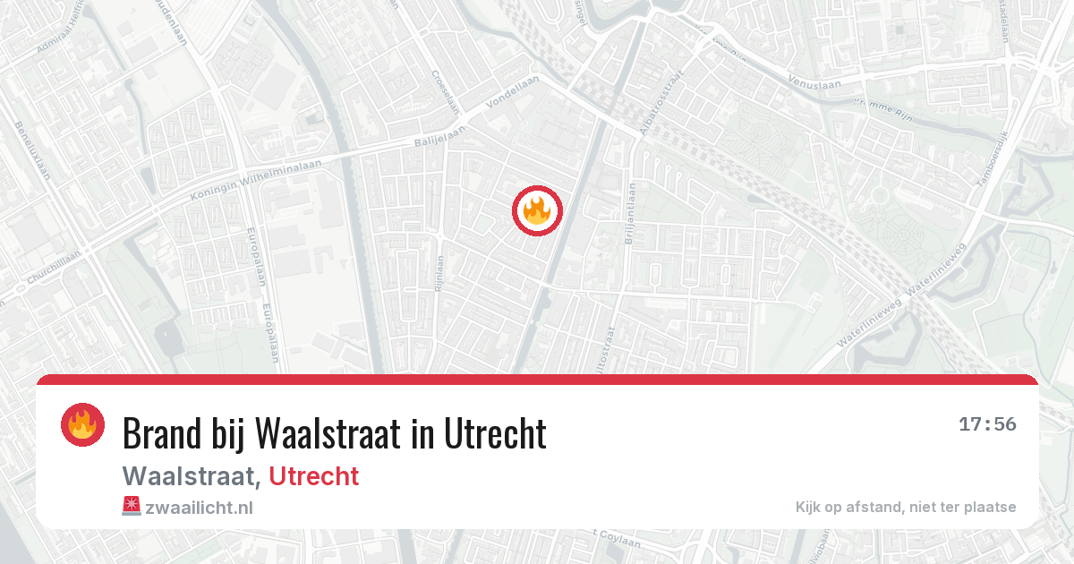 Brand bij Waalstraat in Utrecht — 27 jun 2026