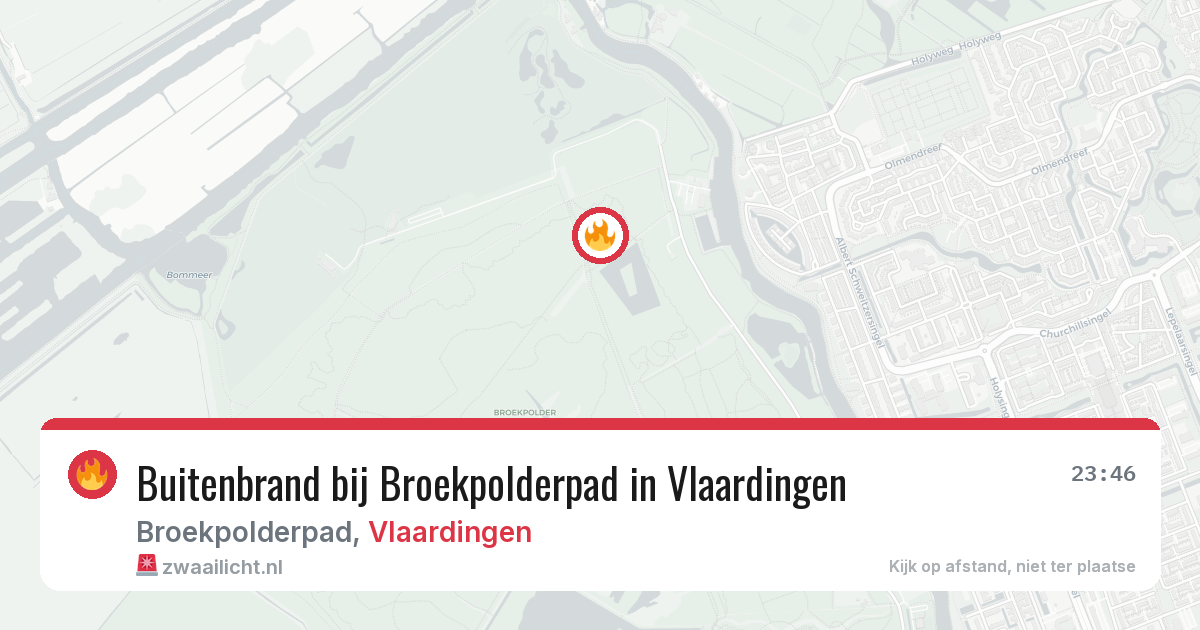 Buitenbrand bij Broekpolderpad in Vlaardingen — 10 aug 2026