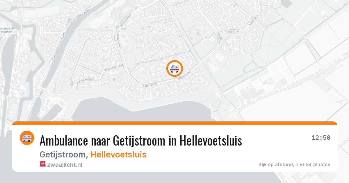 Ambulance naar Getijstroom in Hellevoetsluis — 16 jul 2026