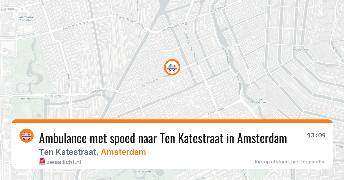 Ambulance met spoed naar Ten Katestraat in Amsterdam — 10 apr 2026