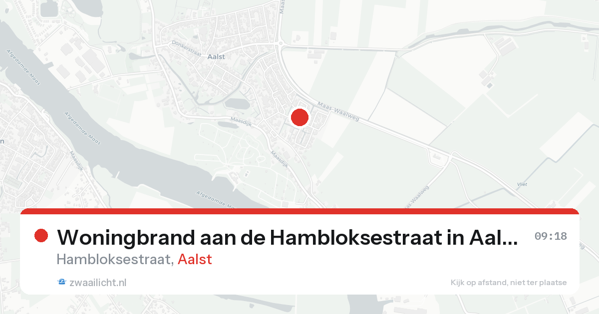Woningbrand aan de Hambloksestraat in Aalst — 16 aug 2026