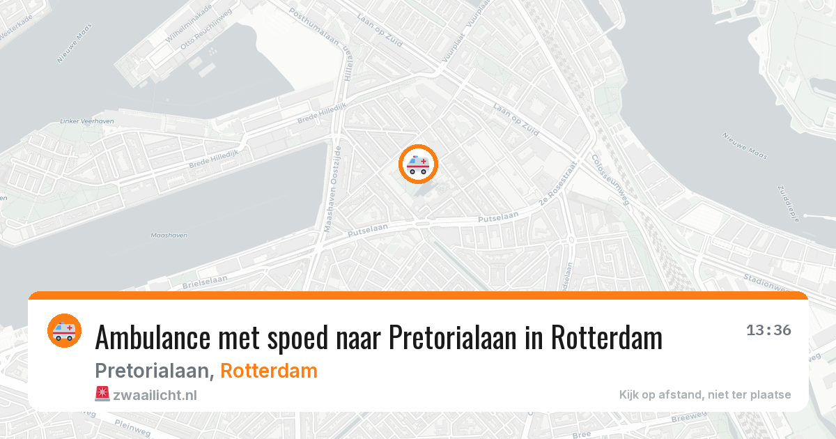Ambulance met spoed naar Pretorialaan in Rotterdam — 28 jun 2026