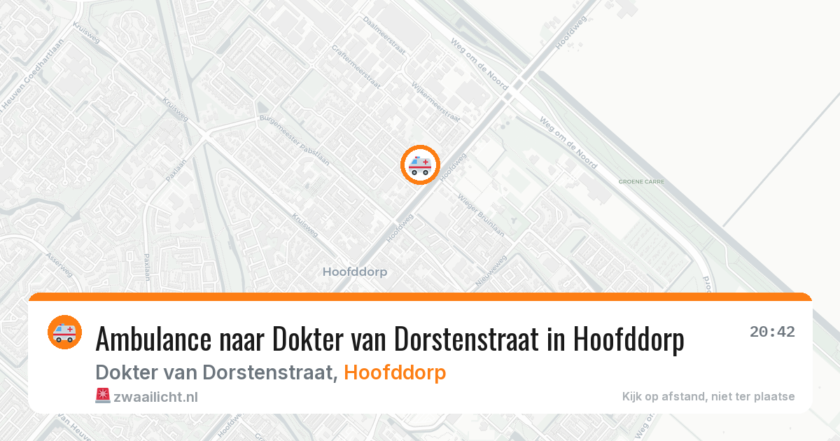 Ambulance naar Dokter van Dorstenstraat in Hoofddorp — 14 aug 2026
