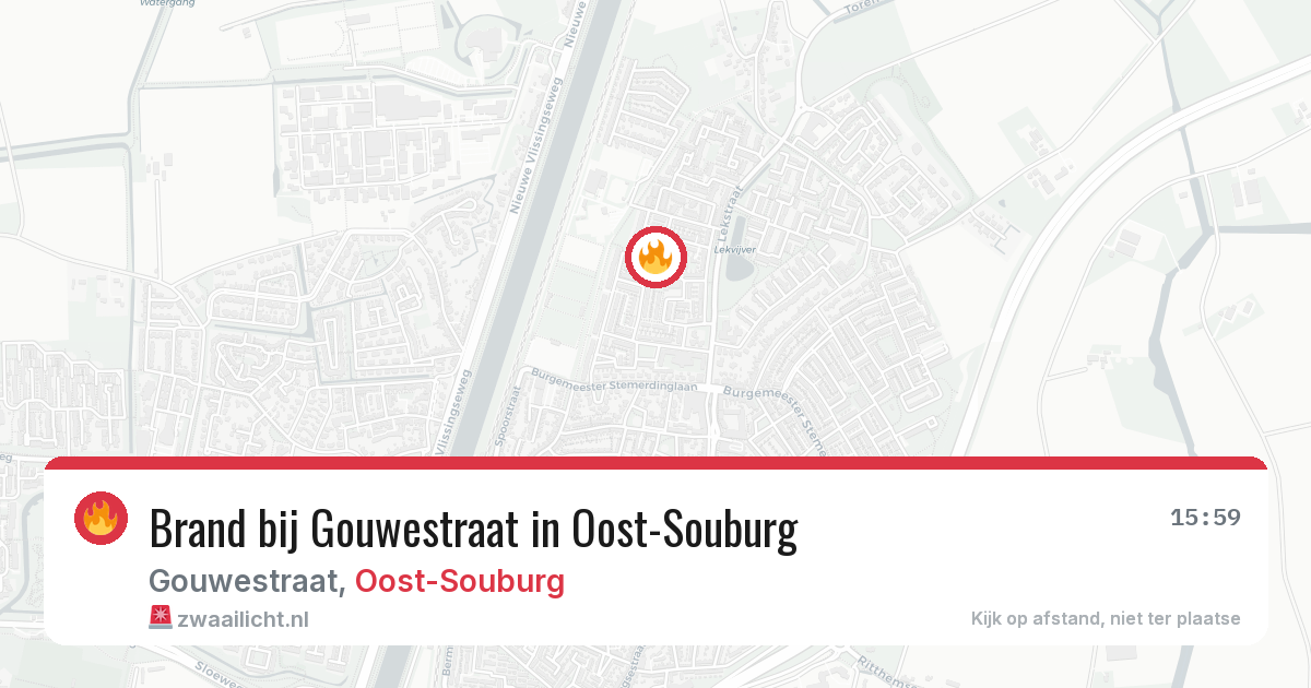 Brand bij Gouwestraat in Oost-Souburg — 27 jun 2026