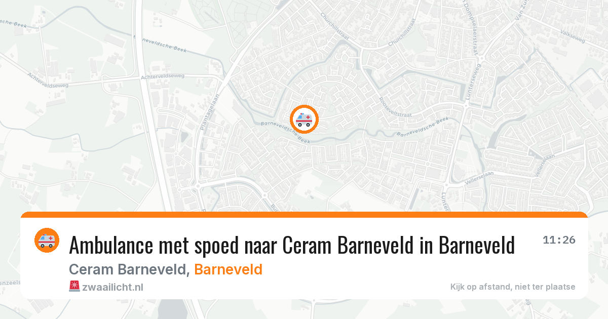 Ambulance met spoed naar Ceram Barneveld in Barneveld — 6 apr 2026