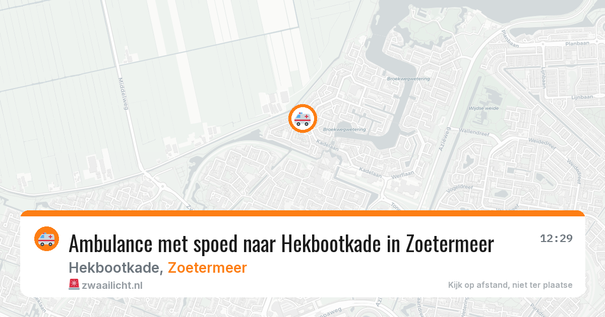 Ambulance met spoed naar Hekbootkade in Zoetermeer — 15 jun 2026