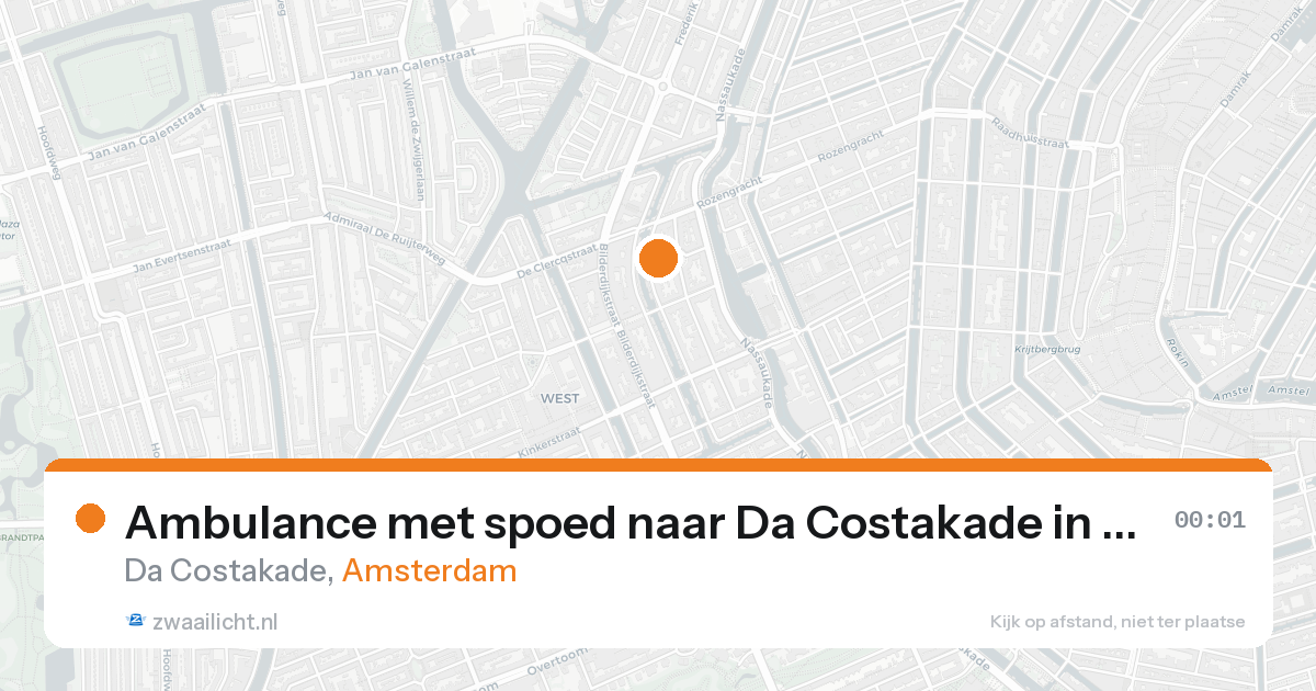 Ambulance met spoed naar Da Costakade in Amsterdam — 30 jan 2026