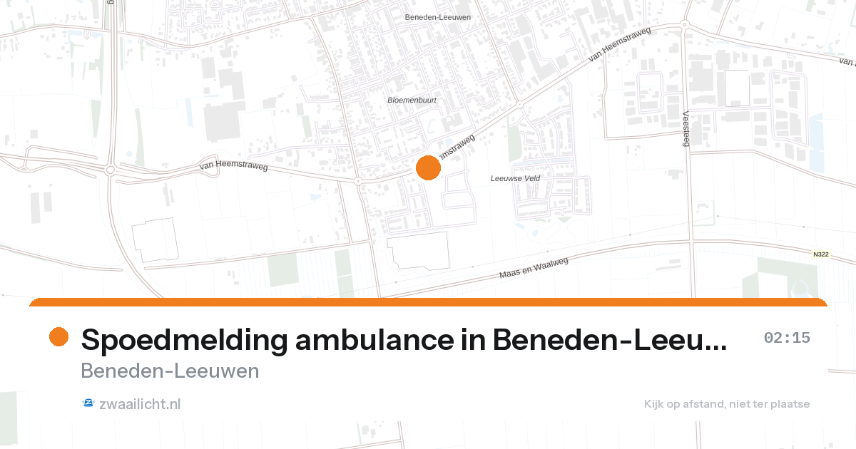 Spoedmelding ambulance in Beneden-Leeuwen — 26 aug 2026